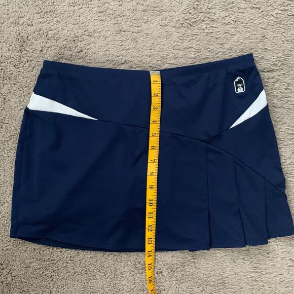 DUC Sports Women's Compete Tennis Skirt Skort Size L Blue White Athleisure - Picture 10 of 10
